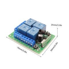 433Mhz 4 Kanal Alıcı + 1 Kumanda