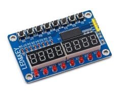 TM1638 Modülü Anahtar Ekran AVR Arduino 8-Bit Dijital LED Kartı