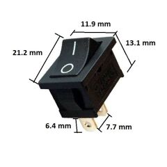 DC124B Işıksız On / Off Anahtar 20mm 2P Yaylı
