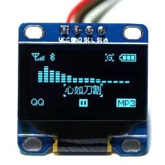 0.96'' 128x64 4 Pin Oled Grafik Lcd Ekran - SSD1306 - I2C Mavi
